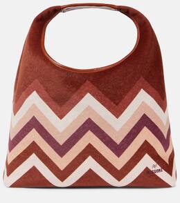 Большая кожаная сумка-тоут zigzag Missoni, Brown p01063224 | brown