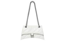 Женская сумка Balenciaga Crush Small Chain стеганая оптический белый 716351210j09001