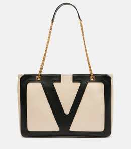 Сумка-тоут Viva Superstar Medium из кожи Valentino Garavani, Butter White/Nero p01094074 | butter white/nero