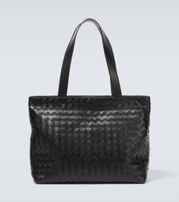 Сумка-тоут Intrecciato из кожи небольшого размера Bottega Veneta, Black p01044329 | black