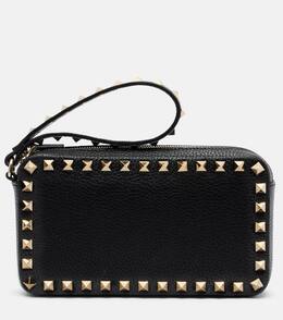 Кожаный клатч Rockstud Small Valentino Garavani, Nero p01056421 | nero