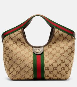 Сумка-тоут Giglio GG Canvas Small Gucci, Camel Eb.Ve/N.Ac/Vrv p01106603 | camel eb.ve/n.ac/vrv