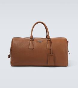Кожаная дорожная сумка Duffel Prada, Cognac p01060650 | cognac
