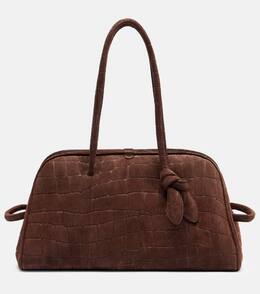 Сумка-тоут Turismo Medium из замши Jacquemus, Dark Brown p01056904 | dark brown