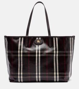 Средняя жаккардовая сумка-тоут Burberry, Mahogany p01100321 | mahogany