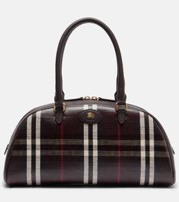 Высокогорный жаккардовый тоут-бэг с покрытием Burberry, Mahogany p01100320 | mahogany
