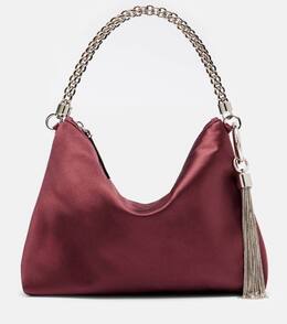 Клатч Callie Small из сатина Jimmy Choo, Deep Merlot/Silver p01086416 | deep merlot/silver