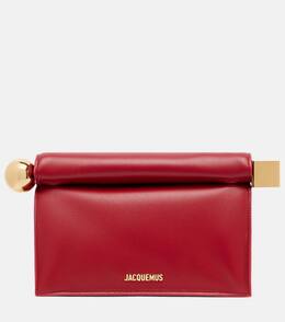 Маленький кожаный клатч La Pochette Rond Carré Jacquemus, Dark Red p01079889 | dark red
