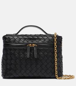 Сумка через плечо из кожи intrecciato Bottega Veneta, Black M Brass p01110076 | black m brass