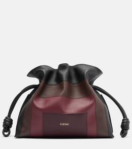 Средний кожаный клатч Flamenco Loewe, Black\Burgundy p01103892 | black\burgundy