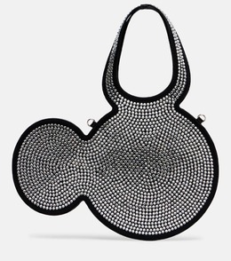 Микки мини декорированная сумка-тоут Coperni, Black-Silver p01052405 | black-silver