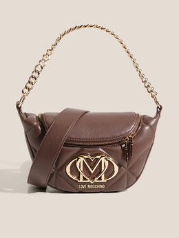 Love Moschino: Тёмная спортивная сумка 