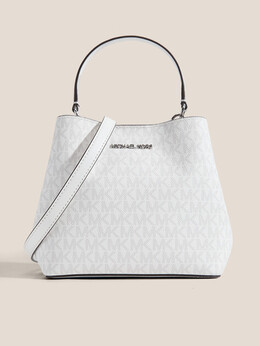 Michael Kors: Белая спортивная сумка 