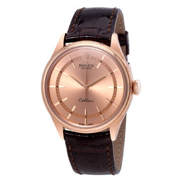 Rolex Cellini Pink Dial 18K Everose Gold Mens Watch 50505pksbrl