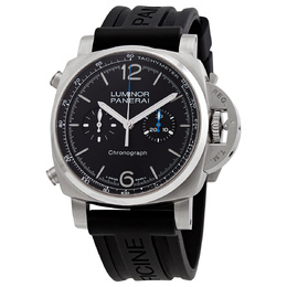 Pre-owned Panerai Chronograph Automatic Black Dial Mens Watch pam01109