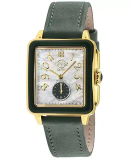 Женские часы Bari Viva Iron Green с кожаным ремешком, 34 мм Gevril, gold 23785545 | gold