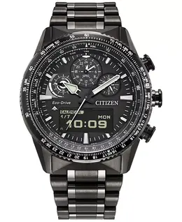 Мужские аналогово-цифровые часы Promaster Skyhawk U830 с серым браслетом из нержавеющей стали, 43 мм Citizen, gray 23635995 | gray