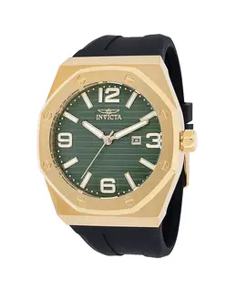 Мужские кварцевые часы Huracan 45777 с тремя стрелками и зеленым циферблатом Invicta, green 23855193 | green