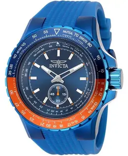 Мужские кварцевые многофункциональные часы-авиаторы 49310 с синим циферблатом Invicta, blue 24573104 | blue