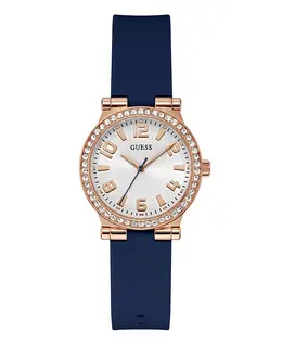 Женские аналоговые часы из силикона синего цвета, 32 мм Guess, blue 20660272 | blue