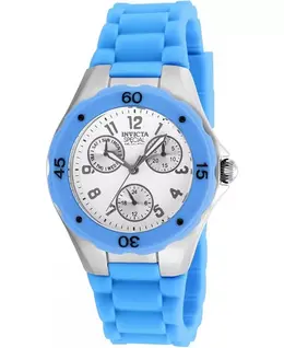 Женские кварцевые часы-хронограф Angel 18795 с белым циферблатом Invicta, blue 24607942 | blue