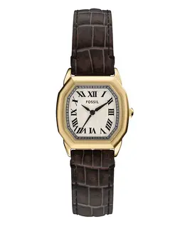 Женские часы Harlow с тремя стрелками, коричневые, из крокодиловой кожи, 27 мм Fossil, brown 23124765 | brown