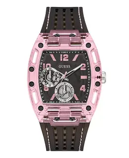 Мужские многофункциональные часы черно-розового цвета, 42 мм Guess, pink 23513182 | pink