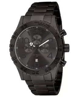 Мужские кварцевые часы-хронограф 1272 с циферблатом из оружейной стали Invicta, black 19747002 | black