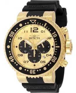 Мужские кварцевые часы-хронограф Pro Diver 48618, золото, черный циферблат Invicta, black 24561269 | black