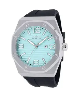 Мужские кварцевые часы Huracan 45773 с тремя стрелками и бирюзовым циферблатом Invicta, black 23688531 | black