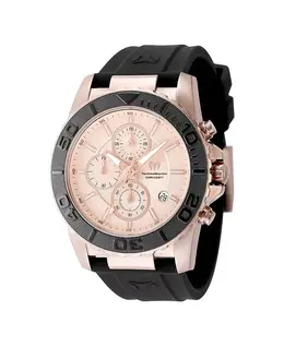 Мужские часы tm-725007 с циферблатом из розового золота и кварцевым механизмом Technomarine, black 23864262 | black