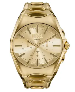 Мужские кварцевые часы-хронограф D-Curve из нержавеющей стали, золото, 48 мм Diesel, gold 23340555 | gold