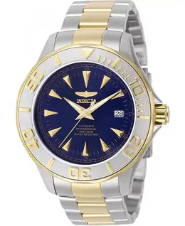 Мужские фирменные часы 7038 с автоматическим механизмом и тремя стрелками, синий циферблат Invicta, gold 24550062 | gold