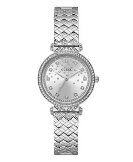 Женские аналоговые часы из стали серебристого тона 32 мм Guess, silver 19707122 | silver