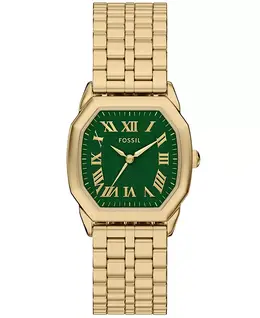 Женские часы Harlow с тремя стрелками из нержавеющей стали золотистого оттенка, 32 мм Fossil, gold-tone 24309486 | gold-tone
