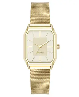Женские кварцевые часы с граненым золотистым корпусом из нержавеющей стали, 26 мм Nine West, gold-tone 23542183 | gold-tone