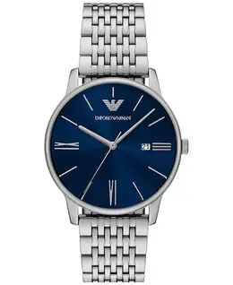 Мужские часы с браслетом из нержавеющей стали 39 мм Emporio Armani, silver 20876989 | silver