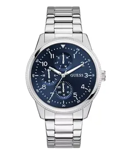 Мужские многофункциональные часы серебристого цвета, 44 мм Guess, silver-tone 23513227 | silver-tone