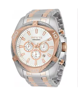 Мужские кварцевые часы-хронограф с серебряным циферблатом 34134 Bolt Invicta, silver 19353831 | silver