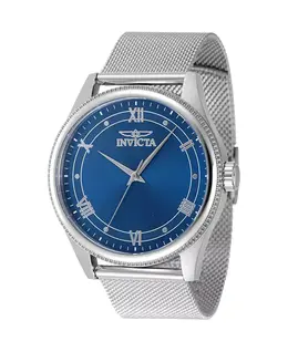 Мужские кварцевые часы 48478 Celestial с тремя стрелками и синим циферблатом Invicta, silver 24561042 | silver