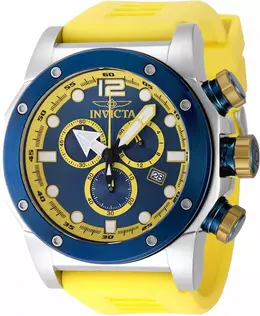 Мужские кварцевые часы-хронограф Sea Hunter 48982 с синим циферблатом Invicta, yellow 24561043 | yellow