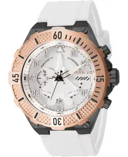 Мужские кварцевые многофункциональные часы-авиаторы 39894 с серебристым циферблатом Invicta, white 23689338 | white
