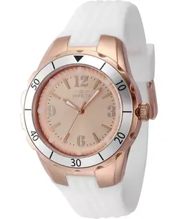 Женские кварцевые часы Angel 48853 PC21 с циферблатом из розового золота Invicta, white 24915301 | white