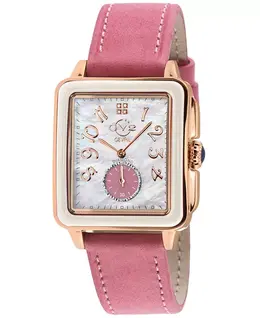 Женские часы Bari Viva с розовым кожаным ремешком, 34 мм Gevril, rose 23785547 | rose
