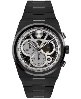 Мужские часы Bold Quest Swiss Quarter Chrono с ионным покрытием, черные, стальные, 40 мм Movado, black 23786063 | black