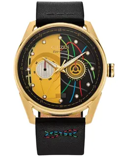Мужские часы Eco-Drive Star Wars C-3PO Awakening с черным кожаным ремешком, 42 мм Citizen, black 22685957 | black