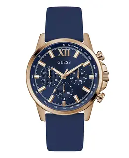 Мужские многофункциональные синие силиконовые часы, 44 мм Guess, blue 21354703 | blue