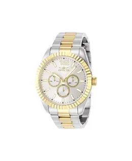 Мужские кварцевые часы-хронограф 49516 с серебристым циферблатом Invicta, gold 24626937 | gold