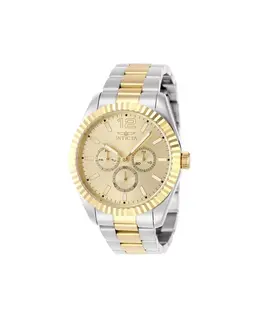 Мужские кварцевые часы-хронограф 49518 с золотым циферблатом Invicta, gold 24642728 | gold