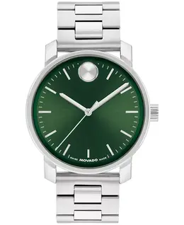 Мужские часы Bold Access Swiss Quarter из нержавеющей стали, 41 мм Movado, silver-tone 23786079 | silver-tone